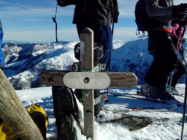 Summit with cross