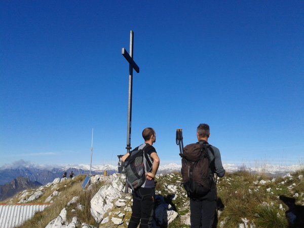 Summit with cross
