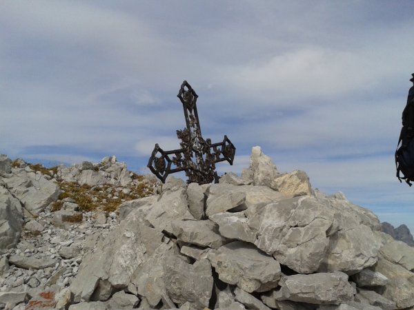 Summit with cross