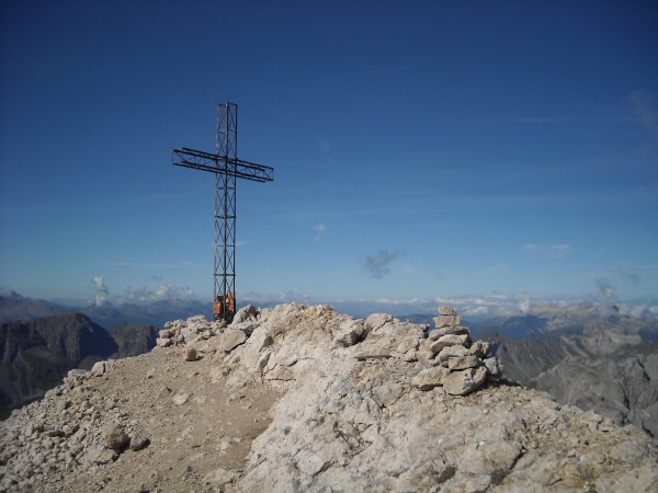 Summit with cross
