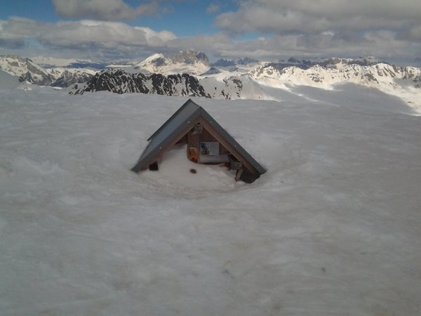 Summit with cross