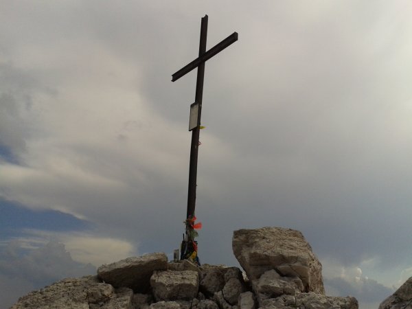 Summit with cross