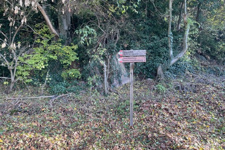 Imbocco sentiero, a sinistra
